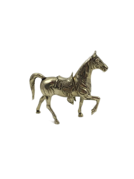 دکوری برنزی اسب زین دار